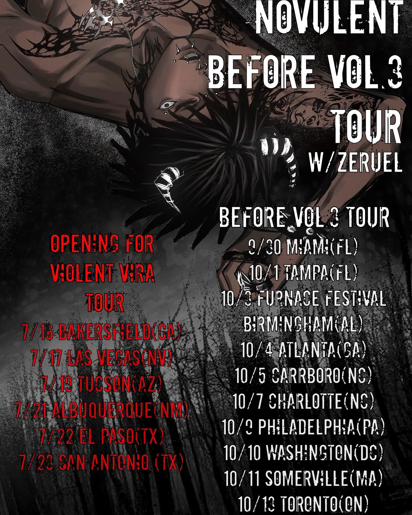 Novulent BEFORE VOL.3 TOUR Tour Poster